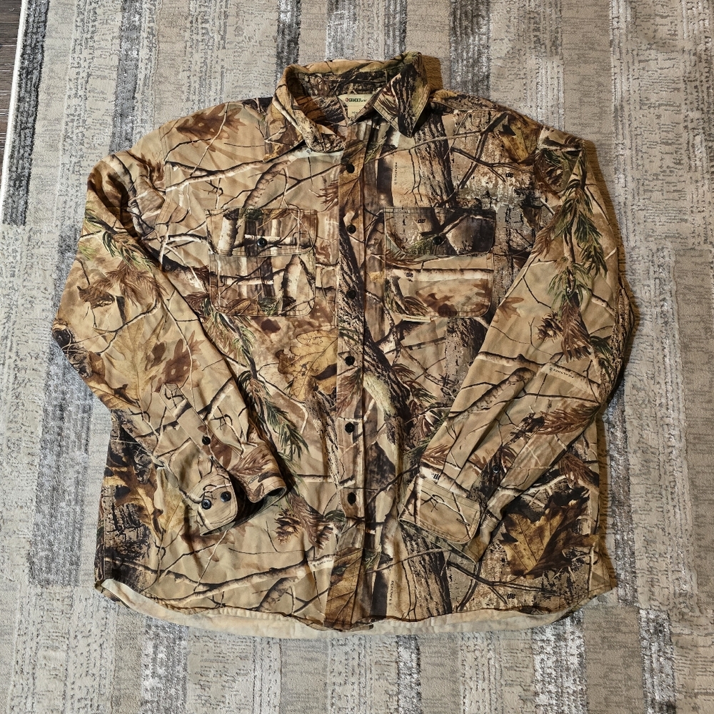 Gander Mountain Camouflage Long Sleeve Button Up T Shirt